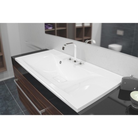The half -vein shell Uperwood Elen, 90 cm, with a decorative lid, white-1