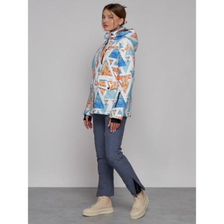 Ski jacket female winter, size 44, blue color-9