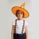 Carnival hat "Nightmare" orange, with a garland