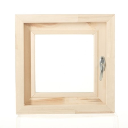 Window, 40 × 40cm, double glass of linden, outer opening-1