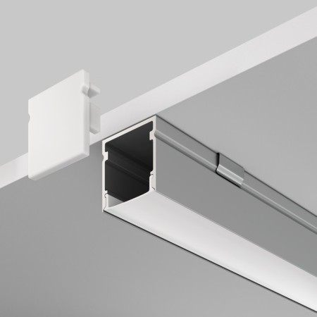 Aluminum profile of the Led Strip Alm-2020-S-2M, 200x2x2 cm, silver color-2