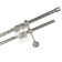 Double -rowing cornice “Left”, 200 cm, twisted, d = 1.6 cm, color satin