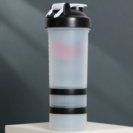 Plastic shaker Running, 500 ml, two compartments-2
