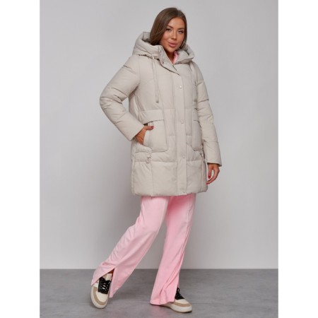 Winter jacket, size 48, beige color-2