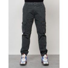 Cargo jeans men, size 44-46, dark gray color