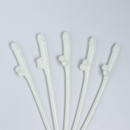 Cocktail tubes "18+", 5 pieces, glow in the dark