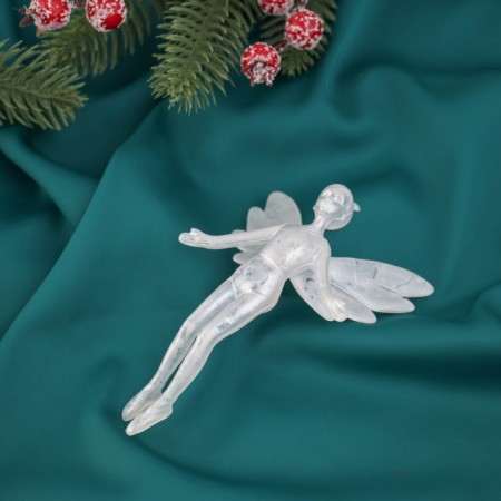Christmas tree decoration "Flem" 13x8, white-1