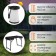 A set of furniture, folding: table, 2 light stools, black and white color