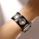 Bracelet Unisex "Hardcore" strap, black color in silver