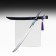 Souvenir weapon suspended mini "Katana Seven", keychain, 39 cm, black