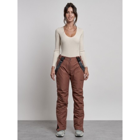Semi -combinezone ski insulated female winter, size 50, brown color-18