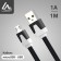 Luazon cable, microUSB - USB, 1 A, 1 m, flat, black