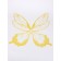 Floristic decor for bouquets, "butterfly wings", gold, 50x56 cm