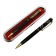 Gift handle, ball "bark" in a plastic case, rotary, black body with gold