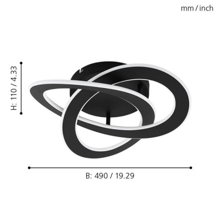 Rolimare lamp, 2x17.5W LED, 4000K, 5500LM, black color-2