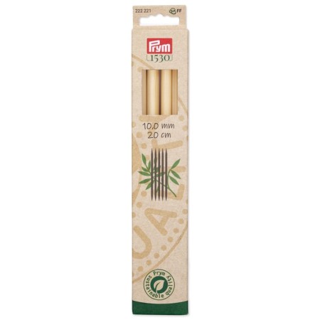 Stock, bamboo knitting needles, 10.0 mm/20cm, 5 pcs