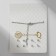 Set of 5 objects: 4 pairs fluffs, the pendant "dolphin", white color in silver, 45 cm