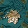 Decor "New Year's grace" carved leaves, 33x17 cm, gold