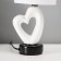 Traffic lamp with lampshade Risalux "Heart", E14, 40 W, White/Black, Figure base, 13 × 13 × 29 cm