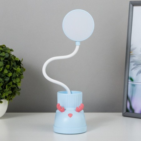 Table lamp "Boat of Elk" LED 3 modes 3W USB Organizer Blue 8x11x31 cm Risalux-7