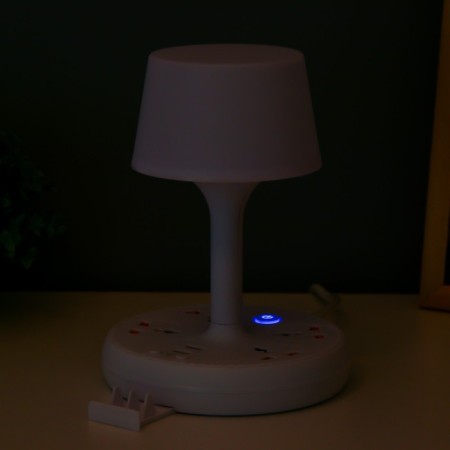 Board Lamp "ERA" LED 5W 3000K-6000K 4 outlet 2xUSB2.0 MIX 15x15x22cm RISALUX-6