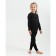 Children's thermal underwear (longshit, leggings) Black color, height 128 cm