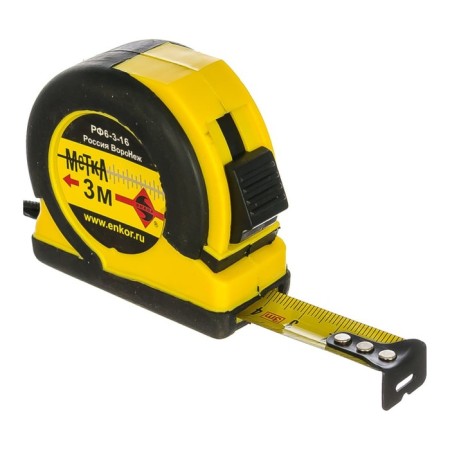 Roulette Encor "Test" 10105, rubberized plastic, steel tape, 3 m x 16 mm