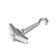 Anchor "Tundra", ceiling, folding, spring, with a hook, white zinc, m6