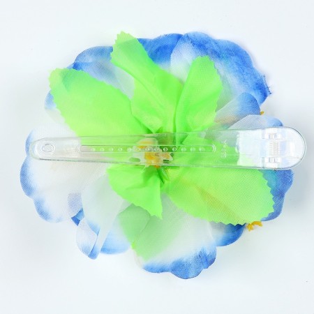 Hawaii set clip with a blue flower, wreath-3