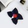 Hair clip "Schoolgirl" (set 2 pcs) texture, 6 cm, blue