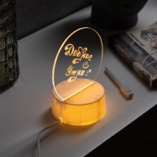 LED nightlight with marker 13.8 × 17.8 × 9.7 cm, USB, glow warm white