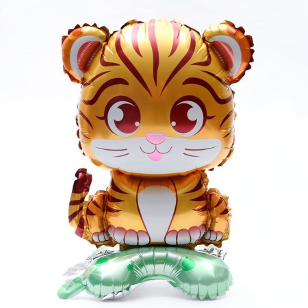 Foil ball 15 "Tigerok", on a stand, under the air