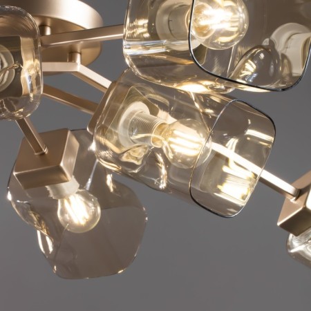 Freya FR5095CL-08G ISABELLA, 820x820x250 mm ceiling lamp, E14, 8x40W, matte gold-1
