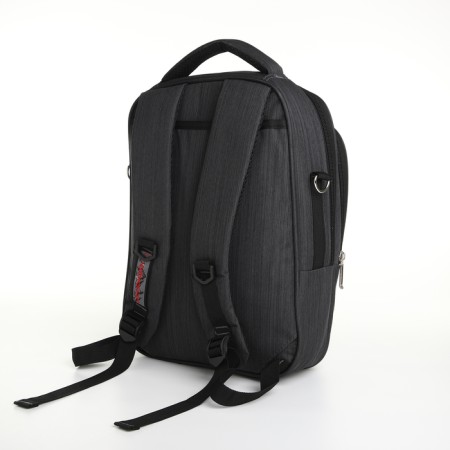 Backpack - male bag, textiles, gray color-6