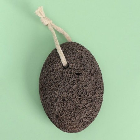 Natural pedicure pumice, with a suspension, 9.5 × 7 cm, in a box, brown color-2