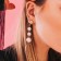Earrings with pearls "tenderness" of thread, white color in gold