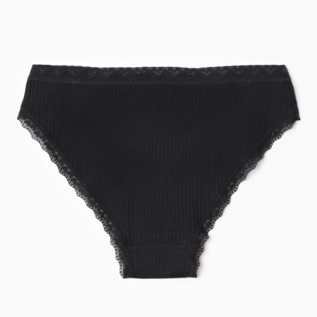Panties female slips, black color, size 50 (xl)-2