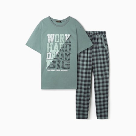 Homemade male set (T -shirt/pants), grave color, size 48-1