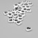 Beads for creativity plastic "Drawn Heart" white-black set 30 pcs 0.8x0.4 cm