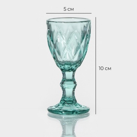 Glass glass Magistro "cruise", 50 ml, 5 × 10 cm, turquoise color-2
