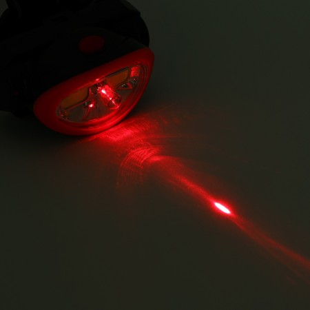 Battery -off flashlight, 5W, 1200 mAh, 120 lm, 2 modes, laser, 5 x 6.5 cm, red-6