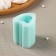Silicone form "Bunny with a bow", 6 × 4.1 × 3.6 cm, the color is turquoise