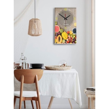 Carty clock is wall-mounted, for the kitchen, "tropical fruits", a smooth move, 57 x 35 x 4 cm-2