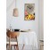 Carty clock is wall-mounted, for the kitchen, "tropical fruits", a smooth move, 57 x 35 x 4 cm