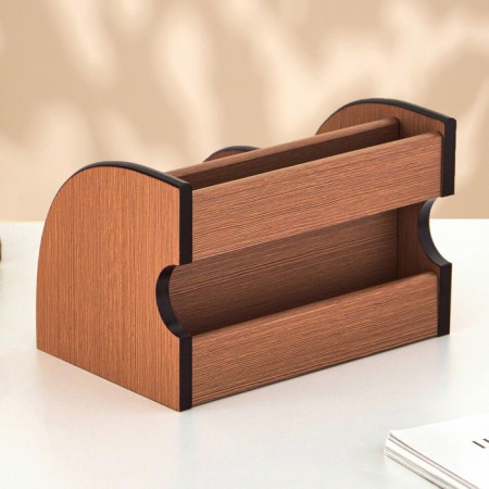 Organizer 5 sections, 1 sliding box, a series of ash shimo dark with Kant Dark, 14*21cm-2