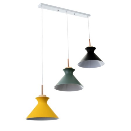 Bayerlux lamp "Mirella" 3he27 40W yellow black green 26x51x26-126cm