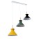Bayerlux lamp "Mirella" 3he27 40W yellow black green 26x51x26-126cm