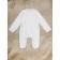 Combiason with zipper children's fashion, height 86 cm, milk color