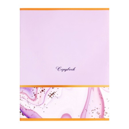 A notebook of 96 sheets in the Calligrata cage "Marble with a strip", cover coated cardboard, glossy lamination, block offset mix-2
