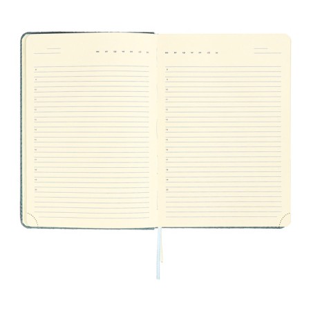 Gift Davente.clair: Diamur of Leduced A5 136 sheets, solid cover, block 70, blue + ballpoint pen-10